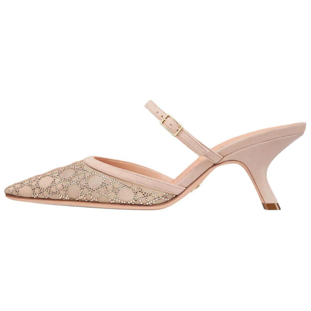 Dior Dior Capture Closed Toe Slippers 6.5cm Women's Nude