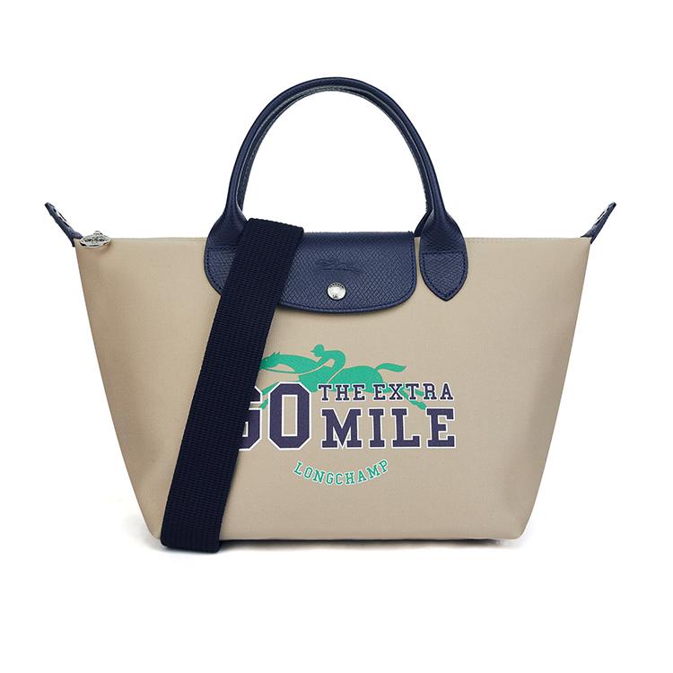 Longchamp Longchamp Le Pliage S Slogan-print Tote Bag