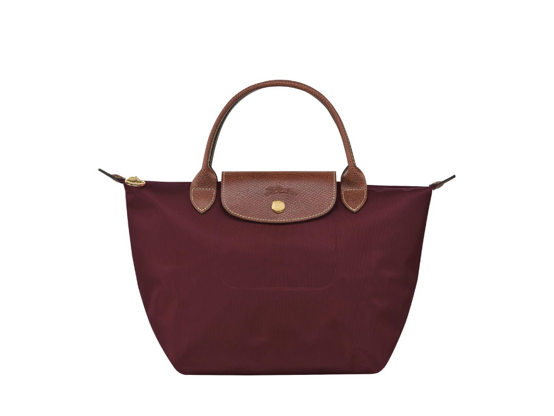 Longchamp Longchamp Le Pliage Original S Handbag In Recycled Canvas With Gold Hardware Burgundy