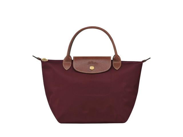 Longchamp Longchamp Le Pliage Original S Handbag In Recycled Canvas With Gold Hardware Burgundy - view 1
