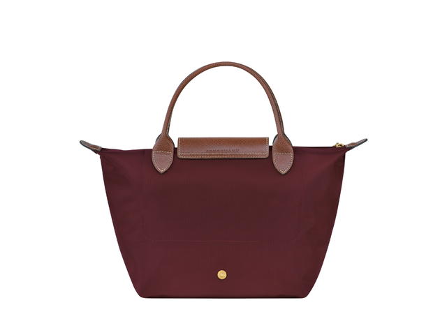 Longchamp Longchamp Le Pliage Original S Handbag In Recycled Canvas With Gold Hardware Burgundy - view 3