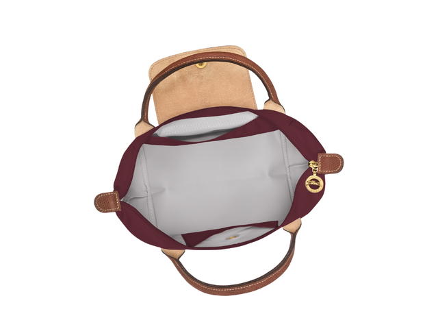 Longchamp Longchamp Le Pliage Original S Handbag In Recycled Canvas With Gold Hardware Burgundy - view 4