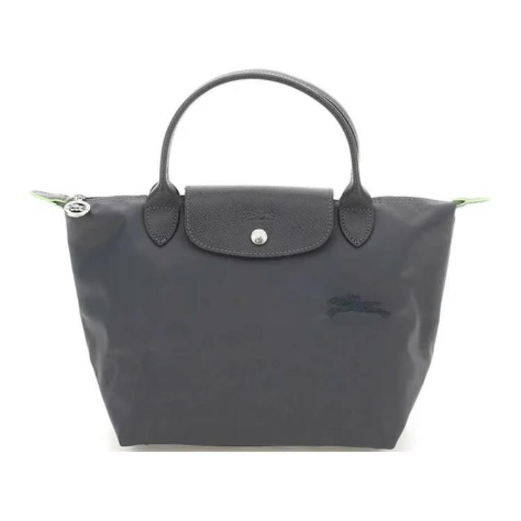 Longchamp Longchamp Le Pliage Green Recycled Nylon Handbag Small Size Women's Gray