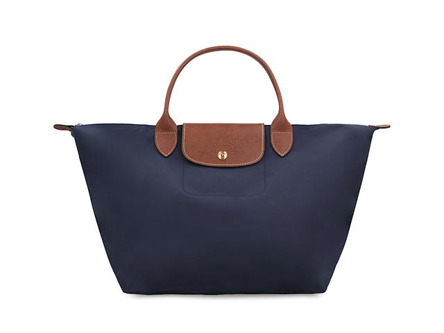 Longchamp Longchamp Marine Le Pliage Original M Bagblue Recycled Polyamide Leather Details - view 2