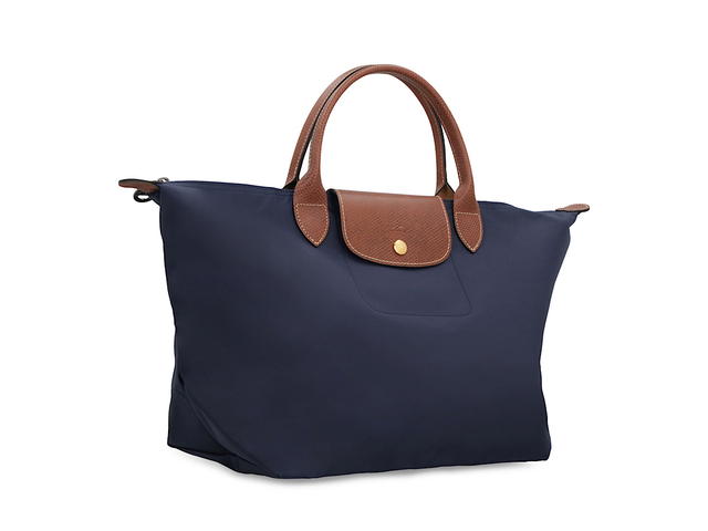 Longchamp Longchamp Marine Le Pliage Original M Bagblue Recycled Polyamide Leather Details - view 3
