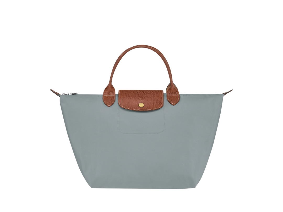 Longchamp Longchamp Le Pliage Original M Handbag In Recycled Canvas With Gold Hardware Steel