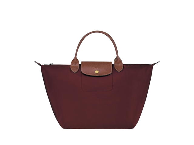 Longchamp Longchamp Le Pliage Original M Handbag In Recycled Canvas With Gold Hardware Burgundy - view 1