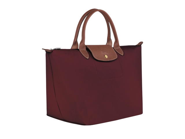 Longchamp Longchamp Le Pliage Original M Handbag In Recycled Canvas With Gold Hardware Burgundy - view 2