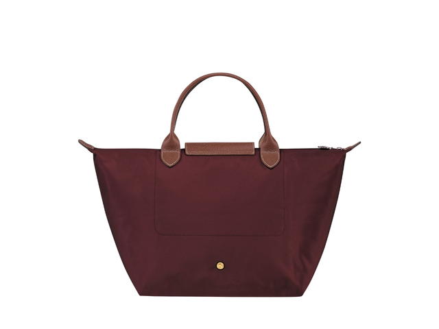 Longchamp Longchamp Le Pliage Original M Handbag In Recycled Canvas With Gold Hardware Burgundy - view 3