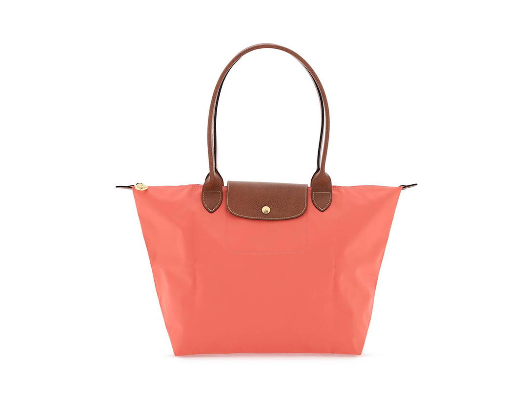 Longchamp Longchamp Grenadine L Le Pliage Bagpink Recycled Polyamide Leather Details