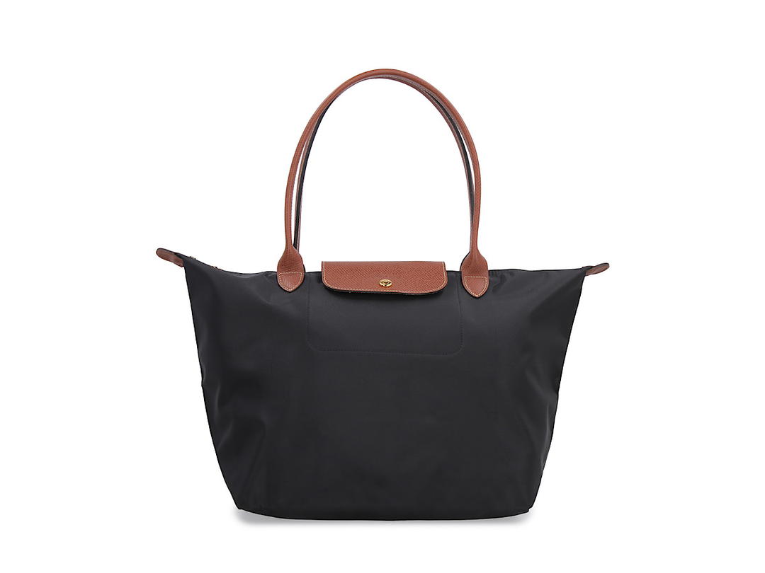 Longchamp Longchamp Le Pliage Original L Tote Bagblack Nylon Cow Hide 100