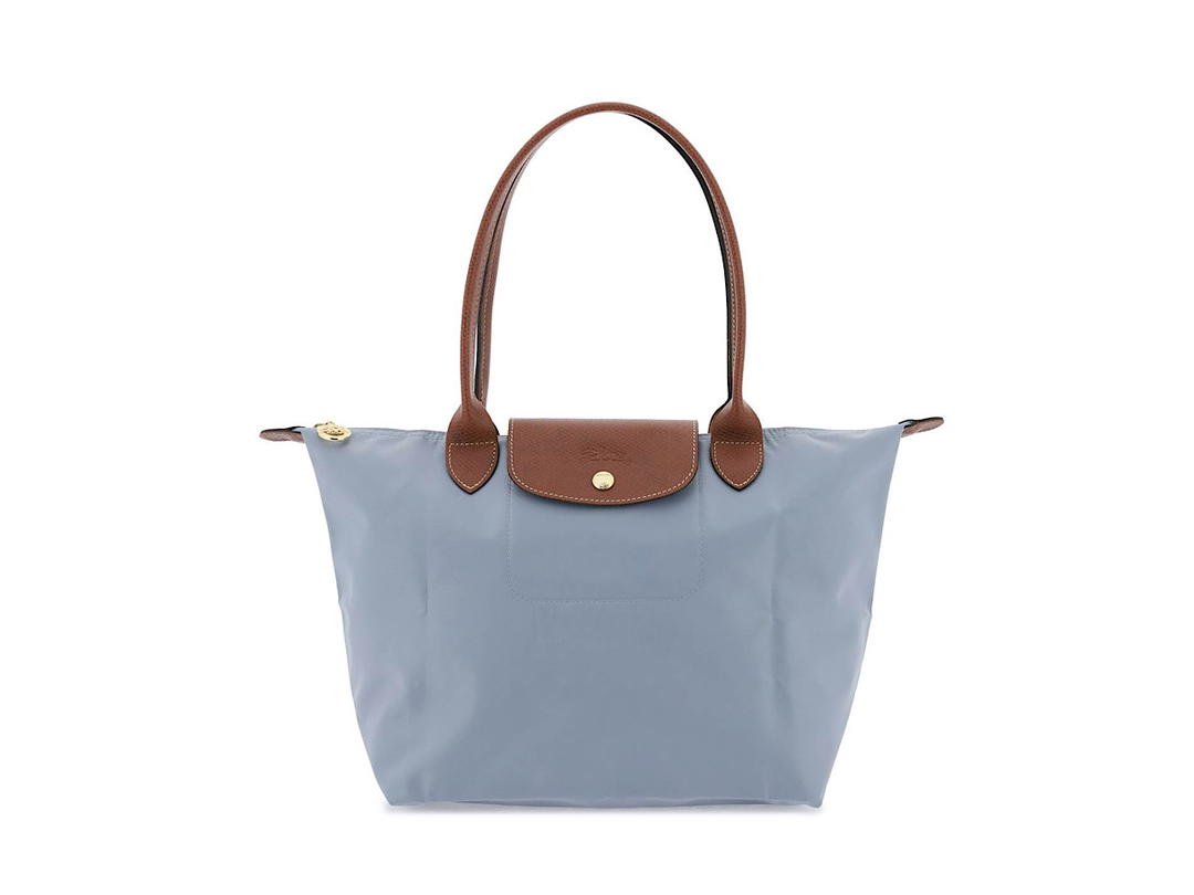 Longchamp Longchamp Steel L Le Pliage Green Baggrey Recycled Polyamide Leather Details