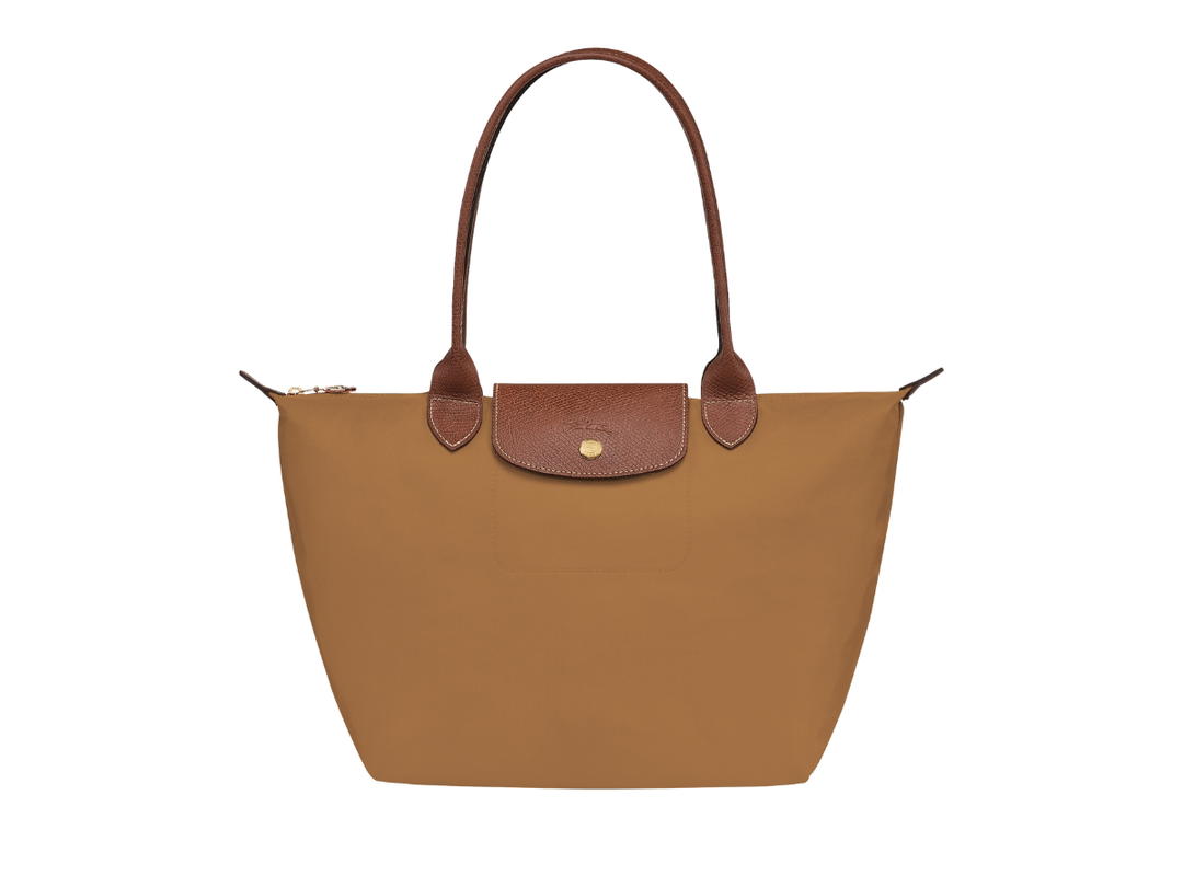 Longchamp Longchamp Le Pliage Original M Tote Bag In Recycled Canvas With Gold Hardware Fawn