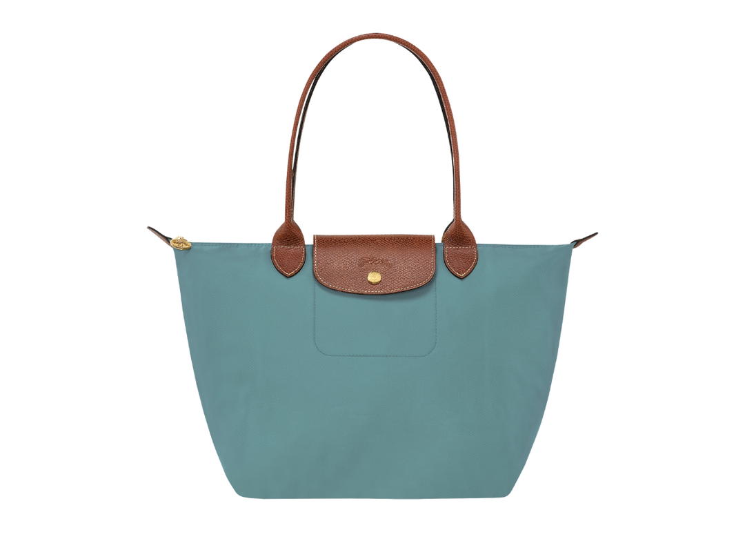 Longchamp Longchamp Le Pliage Original M Tote Bag In Recycled Canvas With Gold Hardware Eucalyptus