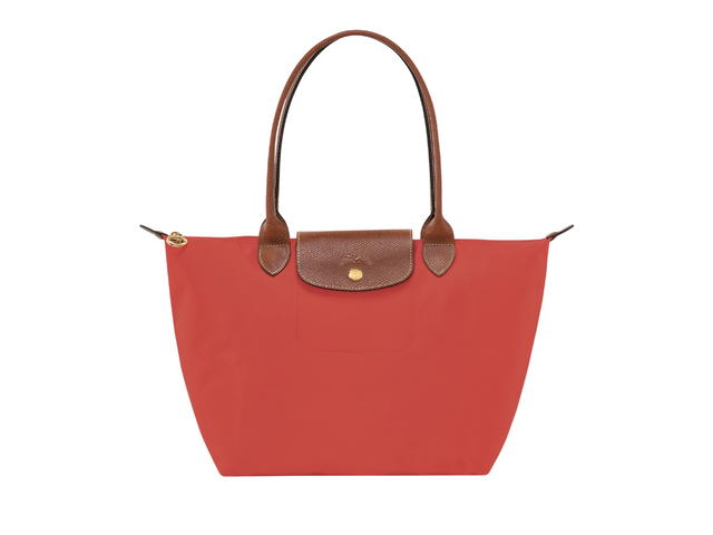 Longchamp Longchamp Le Pliage Original M Tote Bag In Recycled Canvas With Gold Hardware Tomato - view 1
