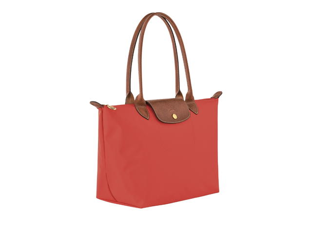 Longchamp Longchamp Le Pliage Original M Tote Bag In Recycled Canvas With Gold Hardware Tomato - view 2