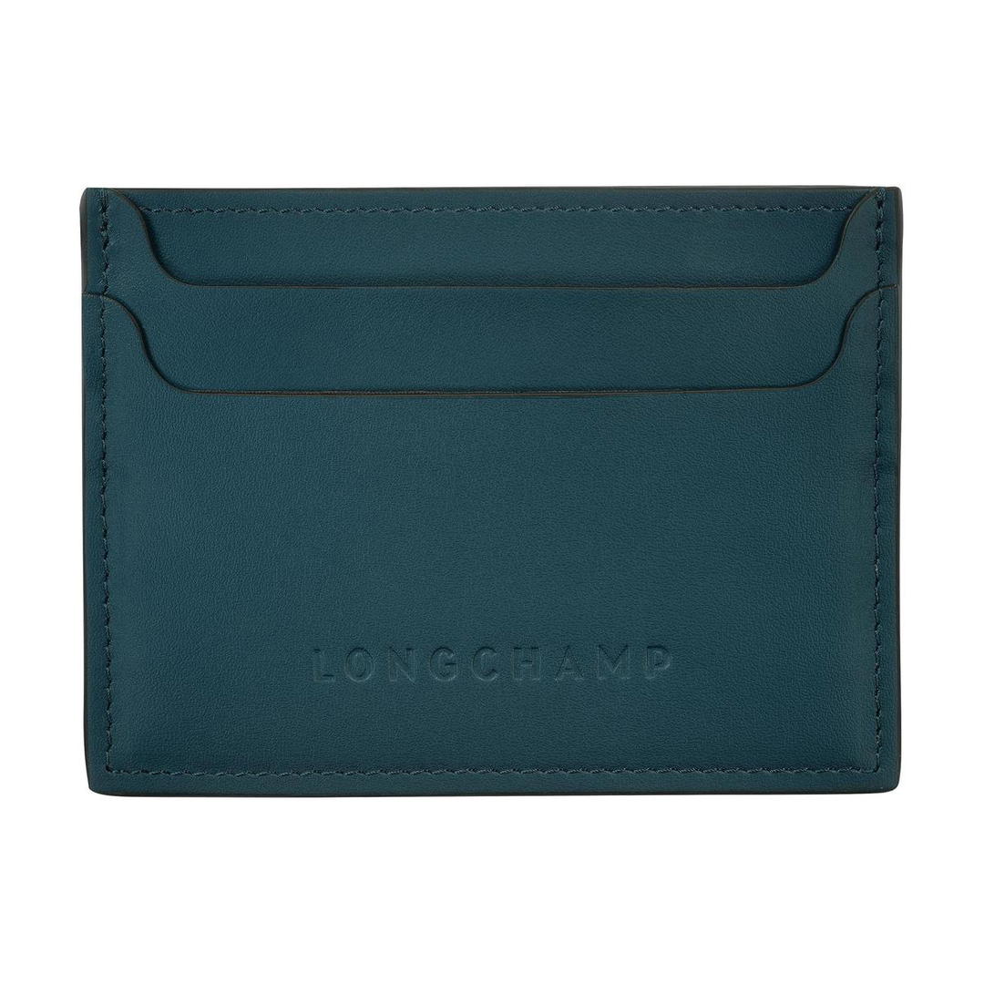 Longchamp Longchamp Cow Leather Card Holder Women's Ink Blue
