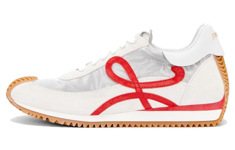 Loewe Loewe Flow Runner Loewe Low Top Sports Casual Shoes Women's White Red