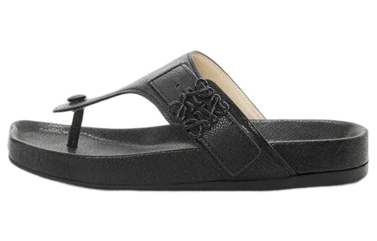 Loewe Loewe Logo plaque Leather Flip Flops