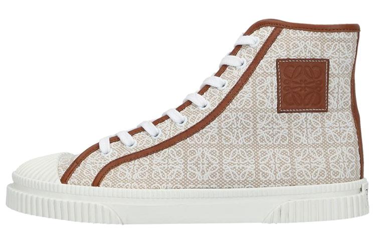Loewe Loewe Anagram High Top Stylish Skateboarding Shoes Women's Brown