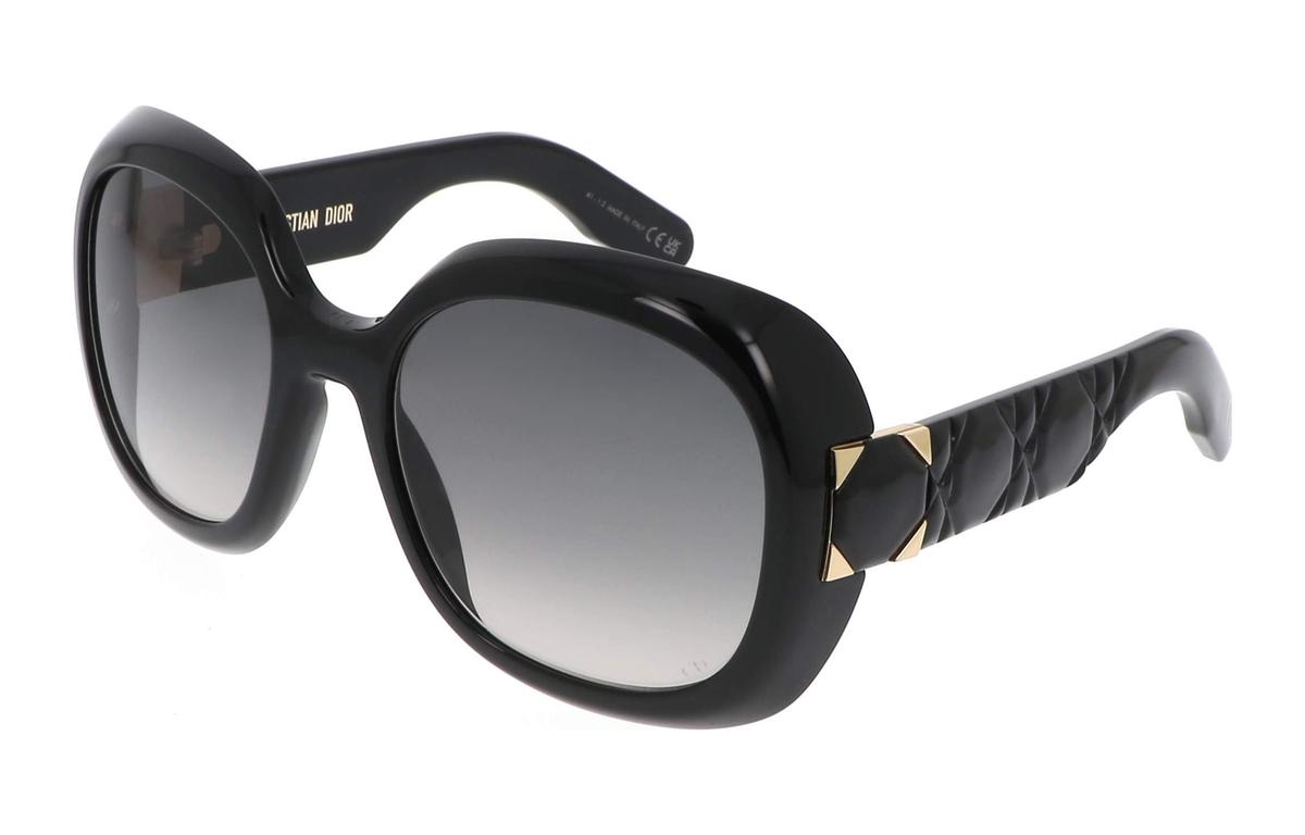 Dior Dior Plate Frame Irregular Shape Sunglasses Women's Black