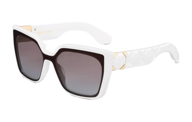 Dior Dior Irregular Shape Sunglasses Women's White