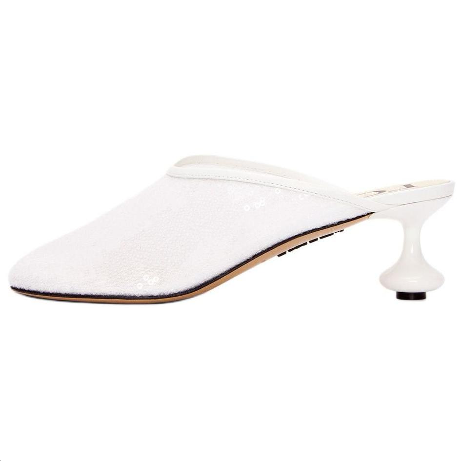 Loewe Loewe Petal Closed Toe Slippers 4.5cm Women's White