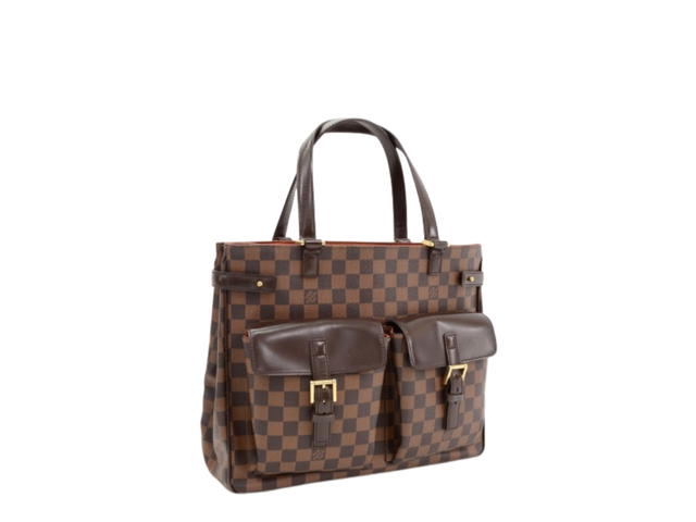 Louis Vuitton Louis Vuitton Damier Ebene Canvas Tote Hand Bag In Gold Hardware With Brown - view 2