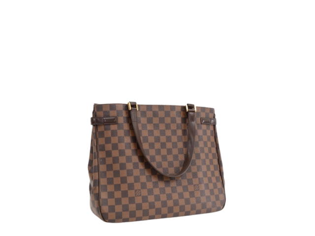 Louis Vuitton Louis Vuitton Damier Ebene Canvas Tote Hand Bag In Gold Hardware With Brown - view 3