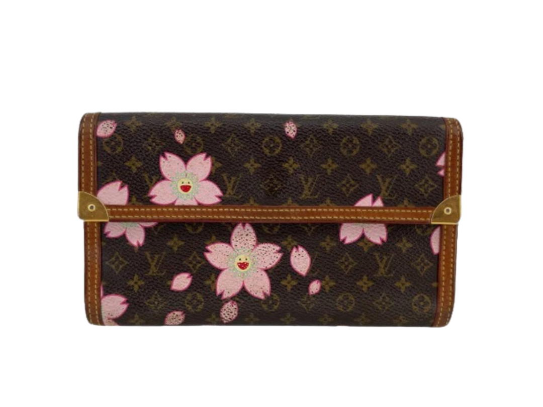 Louis Vuitton Louis Vuitton x Takashi Murakami Porte Tresor International Wallet Cherry Blossom