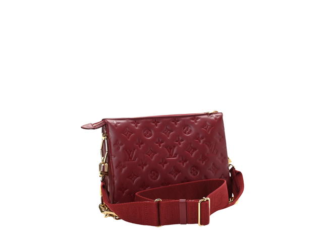Louis Vuitton Louis Vuitton Coussin Pm In Wine Lambskin Embossed Monogram With Gold Hardware - view 2