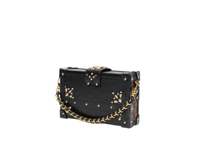 Louis Vuitton Louis Vuitton Monogram Taiga Studded Petite Malle Black - view 2