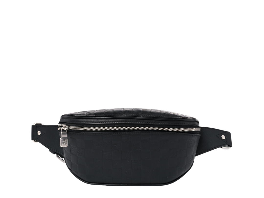 Louis Vuitton Louis Vuitton Damier Infini Campus Bum Bag In Black Calfskin Leather With Silver Hardware