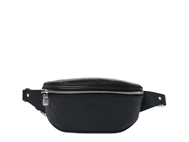 Louis Vuitton Louis Vuitton Damier Infini Campus Bum Bag In Black Calfskin Leather With Silver Hardware - view 1