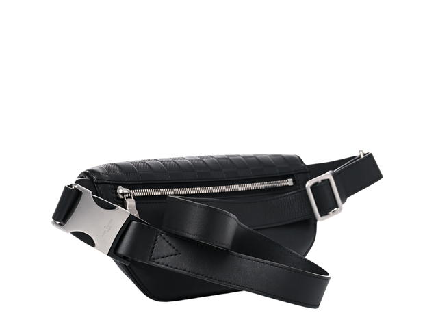 Louis Vuitton Louis Vuitton Damier Infini Campus Bum Bag In Black Calfskin Leather With Silver Hardware - view 2