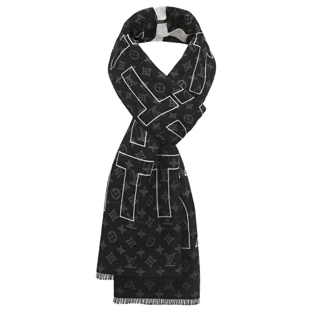 Louis Vuitton Louis Vuitton Cashmere Knit Scarves Unisex Black
