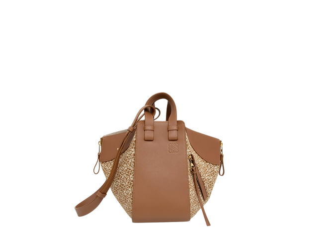Loewe Loewe Hammock Anagram Small Bag In Gold Hardware With Brown - view 1