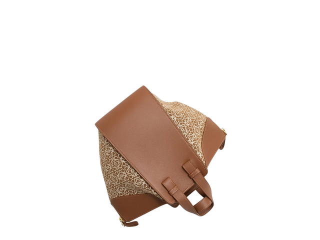 Loewe Loewe Hammock Anagram Small Bag In Gold Hardware With Brown - view 3