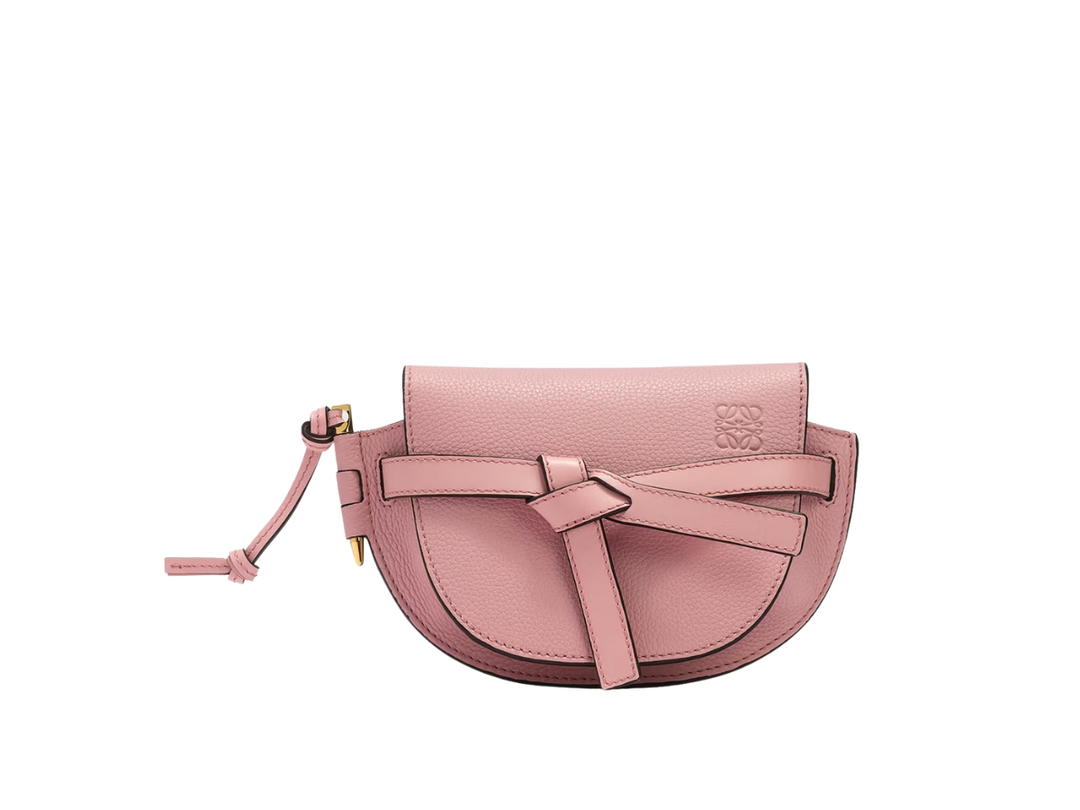 Loewe Loewe Mini Gate Bum Bag In Pale Pink Leather With Gold Hardware Pale Pink