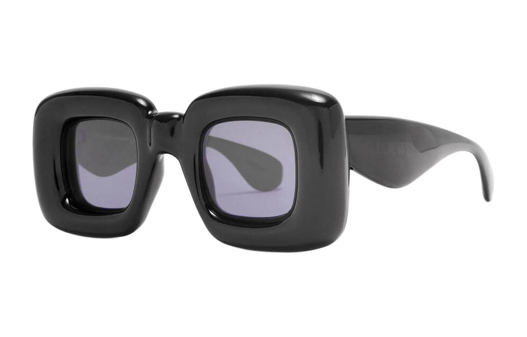 Loewe Loewe Nylon Irregular Shape Sunglasses Women's Black
