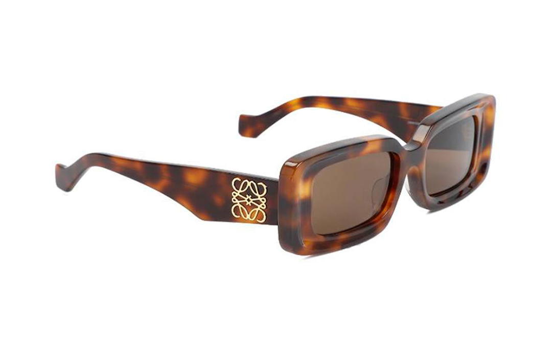Loewe Loewe Acetate Irregular Shape Sunglasses Women's Brown