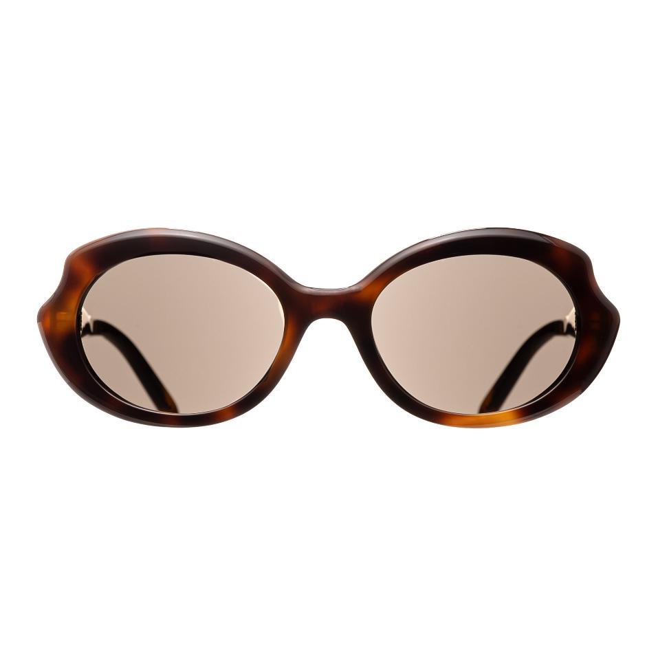 Loewe Loewe Acetate Irregular Shape Sunglasses Women's Tortoiseshell