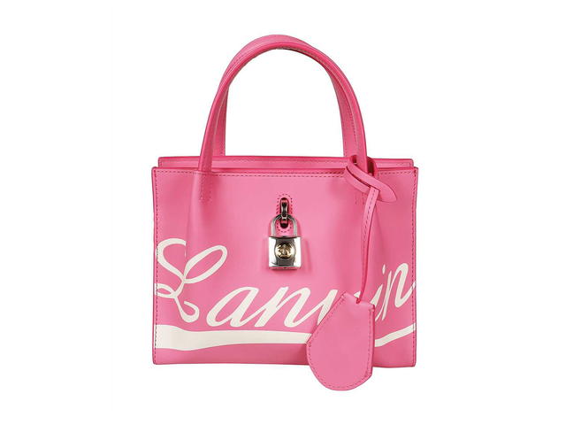 Lanvin Lanvin Logo Print Leather Handbagpink Calf 100 - view 1