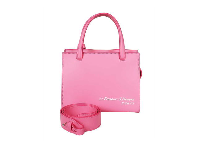 Lanvin Lanvin Logo Print Leather Handbagpink Calf 100 - view 2