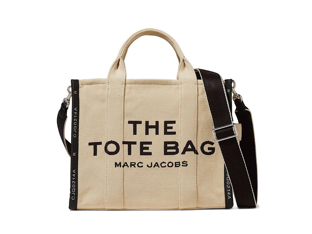 Marc Jacobs Marc Jacobs Tote The Medium Arena Logo Blackwarmsand 64 Cotton 36 Polyester