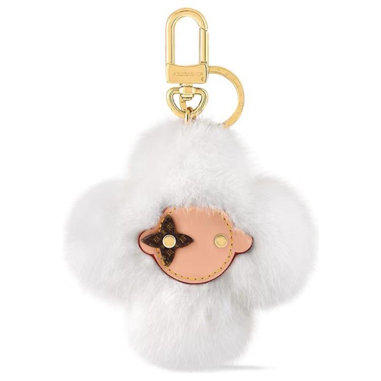 Louis Vuitton Louis Vuitton Mink Fur Keychains Women's White
