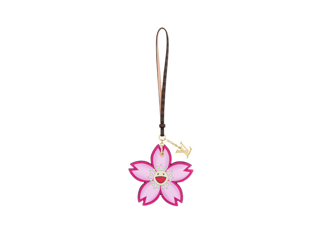 Louis Vuitton Louis Vuitton X Takashi Murakami Cherry Blossom Bag Charm In Decorated With Cowhide Leather With Gold Hardware Pink