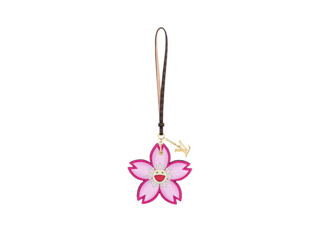 Louis Vuitton Louis Vuitton X Takashi Murakami Cherry Blossom Bag Charm In Decorated With Cowhide Leather With Gold Hardware Pink - view 1