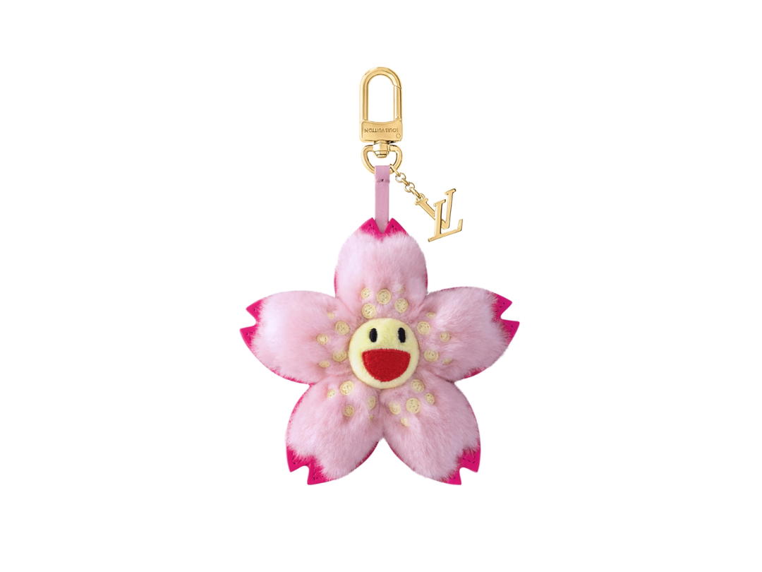 Louis Vuitton Louis Vuitton X Takashi Murakami Cherry Blossom Bag Charm In Decorated With Cowhide Leather With Gold Hardware Pink
