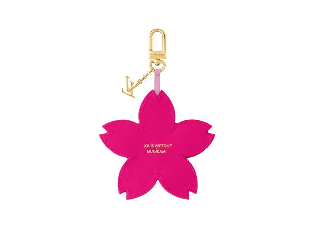 Louis Vuitton Louis Vuitton X Takashi Murakami Cherry Blossom Bag Charm In Decorated With Cowhide Leather With Gold Hardware Pink - view 2
